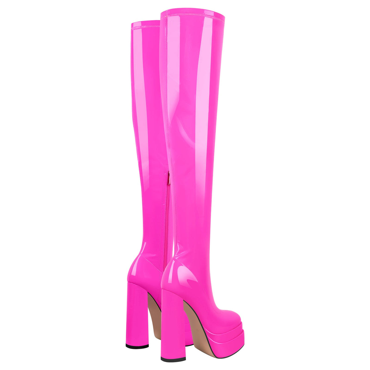 Platform Chunky High Heel Thigh Boots - Onlymaker
