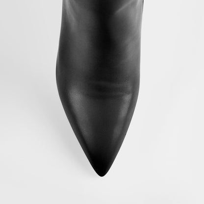 Pointed Toe Tight High Boots 4in Stiletto Heel - Onlymaker