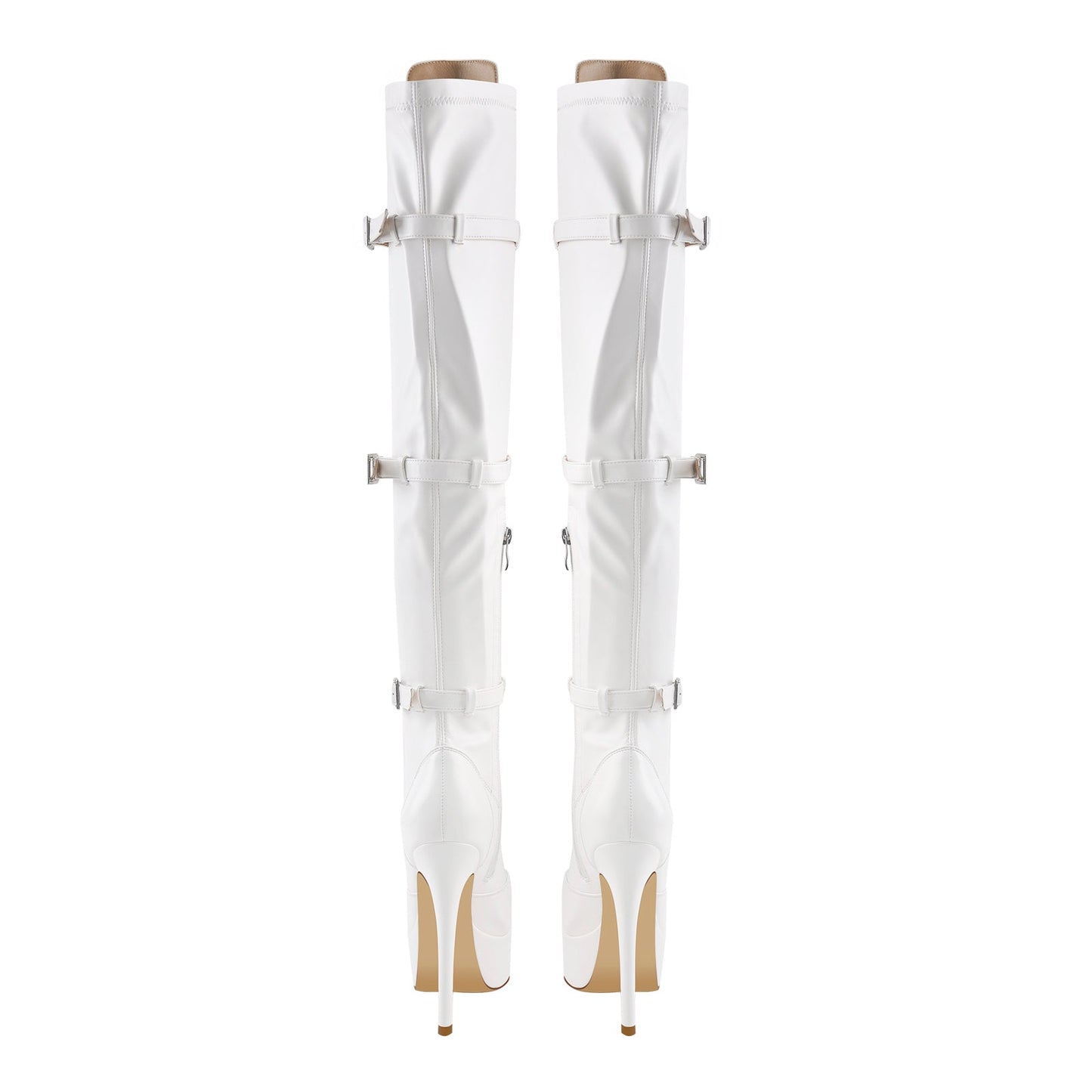 Platform Lace-Up Over The Knee Thigh Boots - Onlymaker