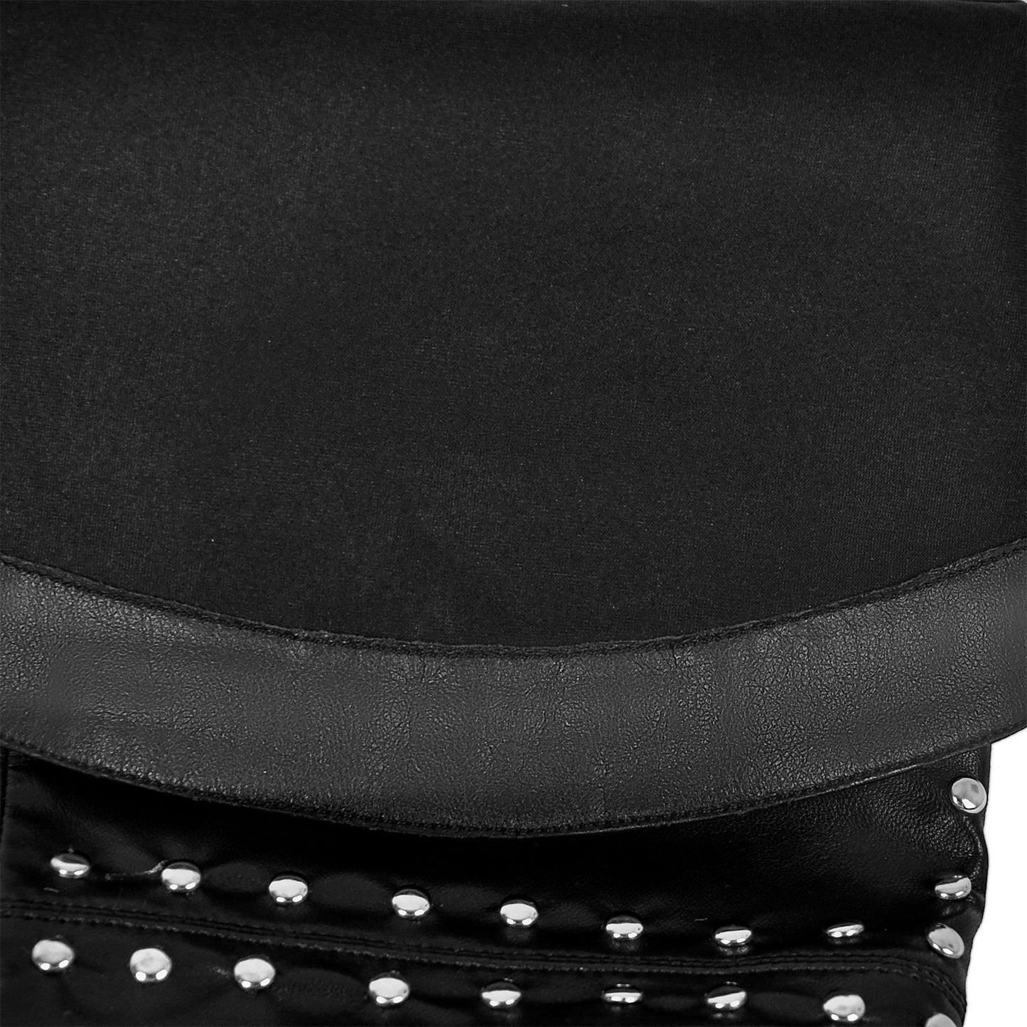 Black Platform Rivets Over The Knee Boots - Onlymaker