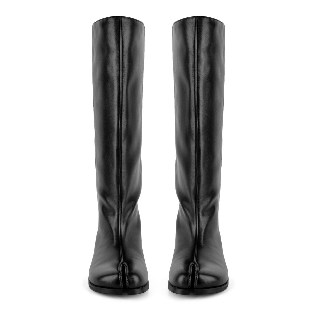 Round Toe Tabi Knee High Flat Boots - Onlymaker