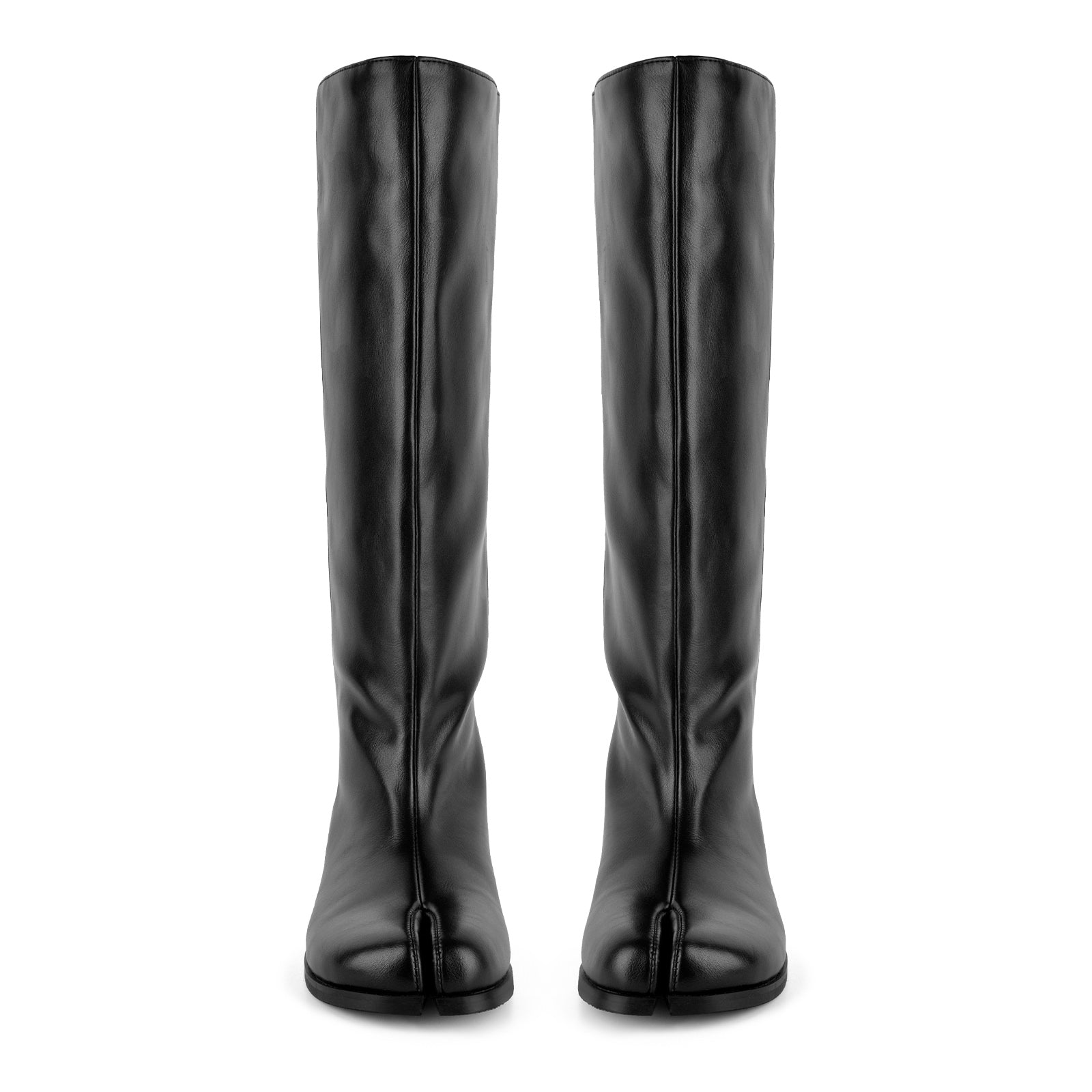 Round Toe Tabi Knee High Flat Boots - Onlymaker