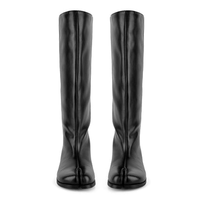Round Toe Tabi Knee High Flat Boots - Onlymaker