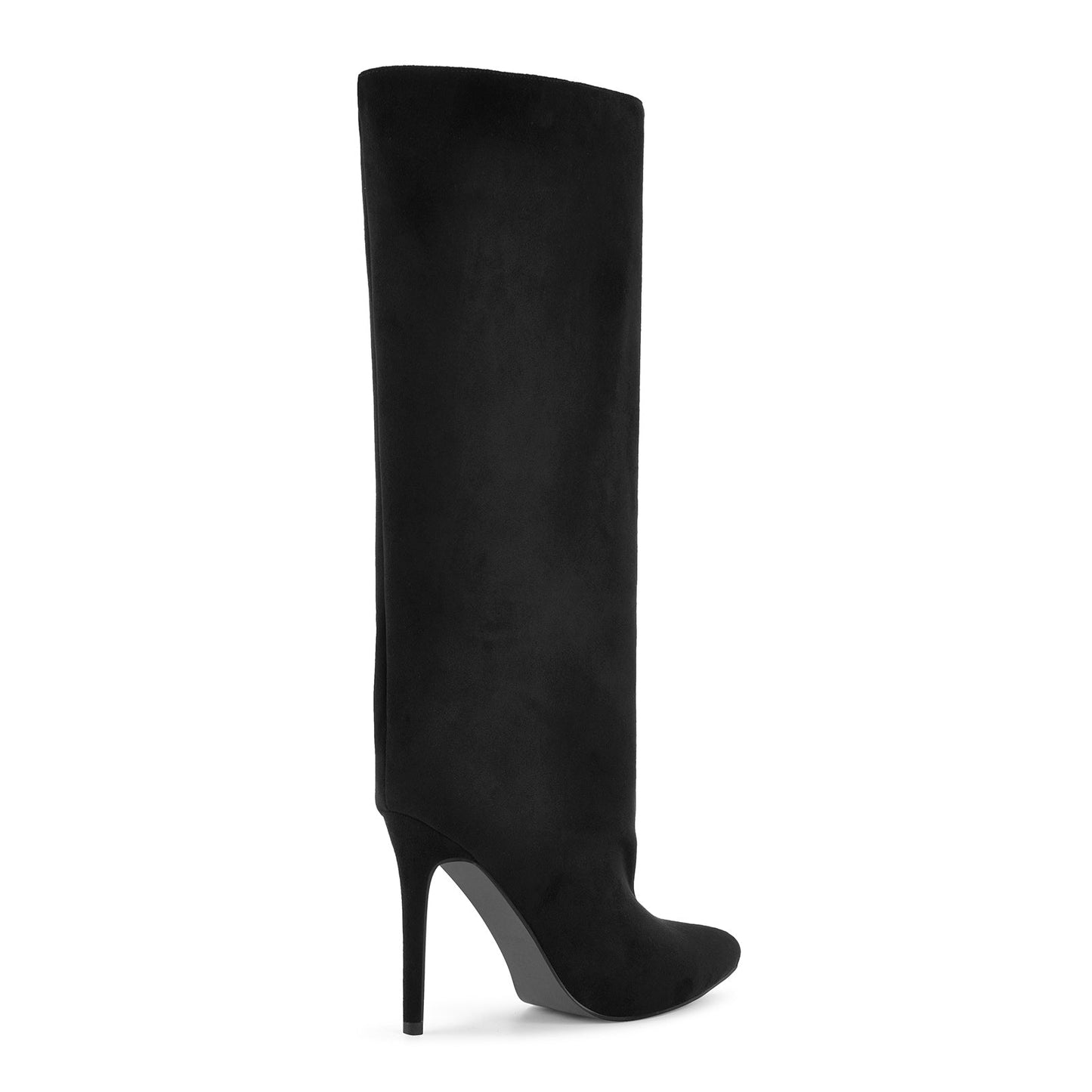 Pointed Toe Suede Stiletto Knee High Boots - Onlymaker