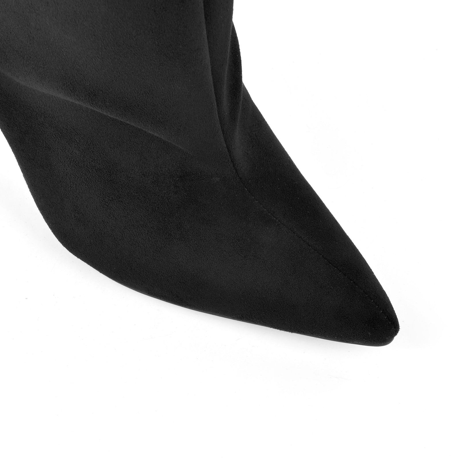 Pointed Toe Suede Stiletto Knee High Boots - Onlymaker