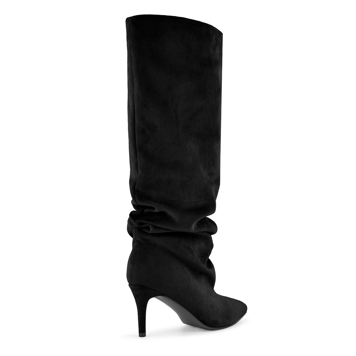 Pointed Toe Suede Slouch Knee High Boots - Onlymaker
