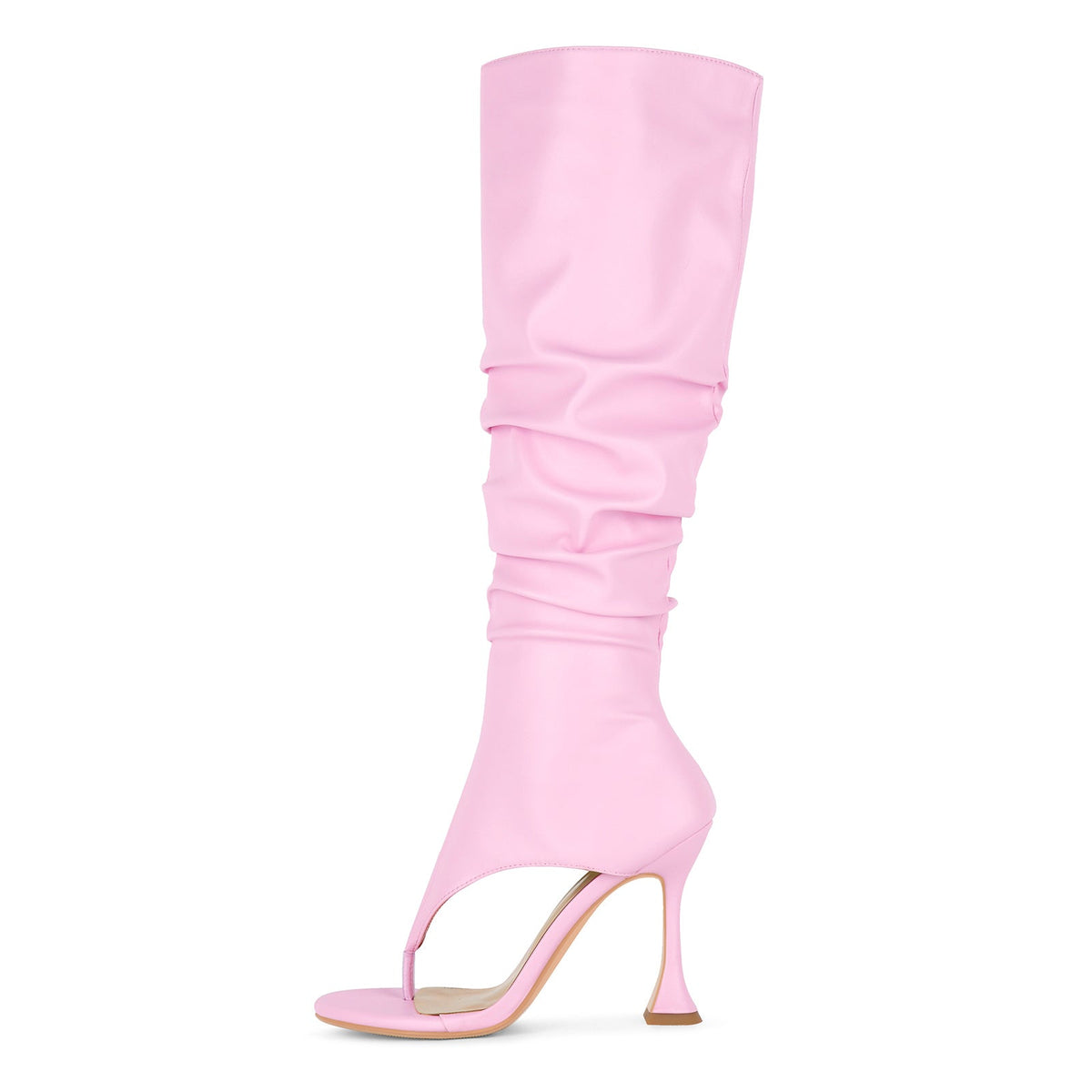 Round Toe Flip Flops Knee High Boots Sandals - Onlymaker