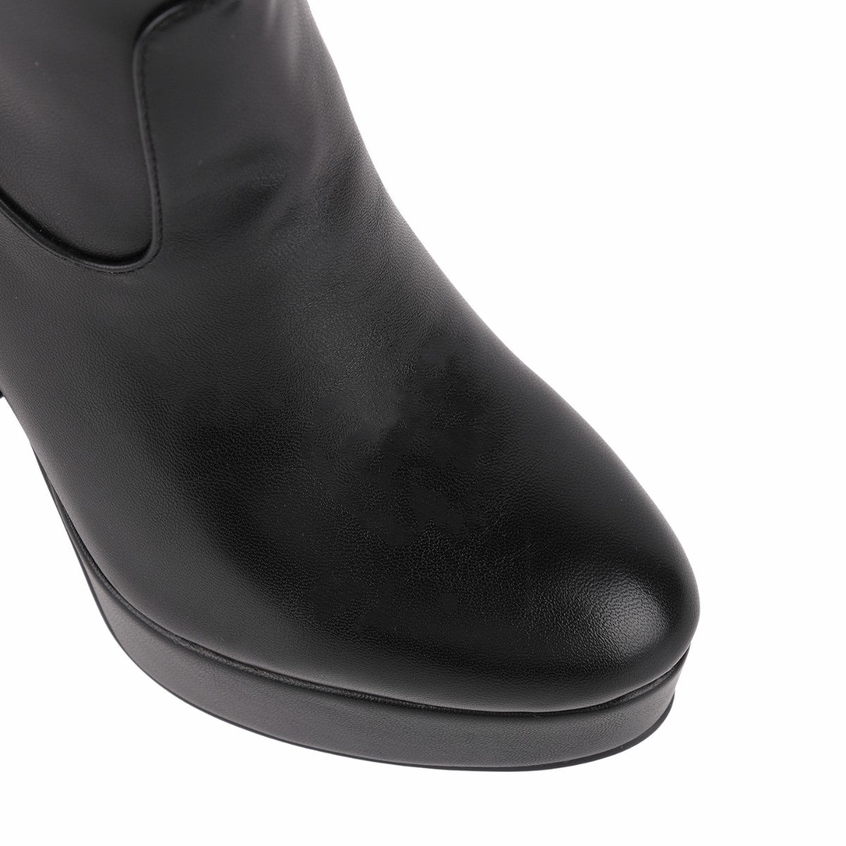 Round Toe Platform Knee High Boots - Onlymaker