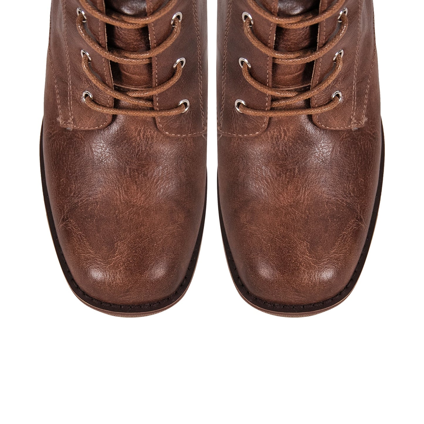Lace-up Mid-calf Boot - Onlymaker
