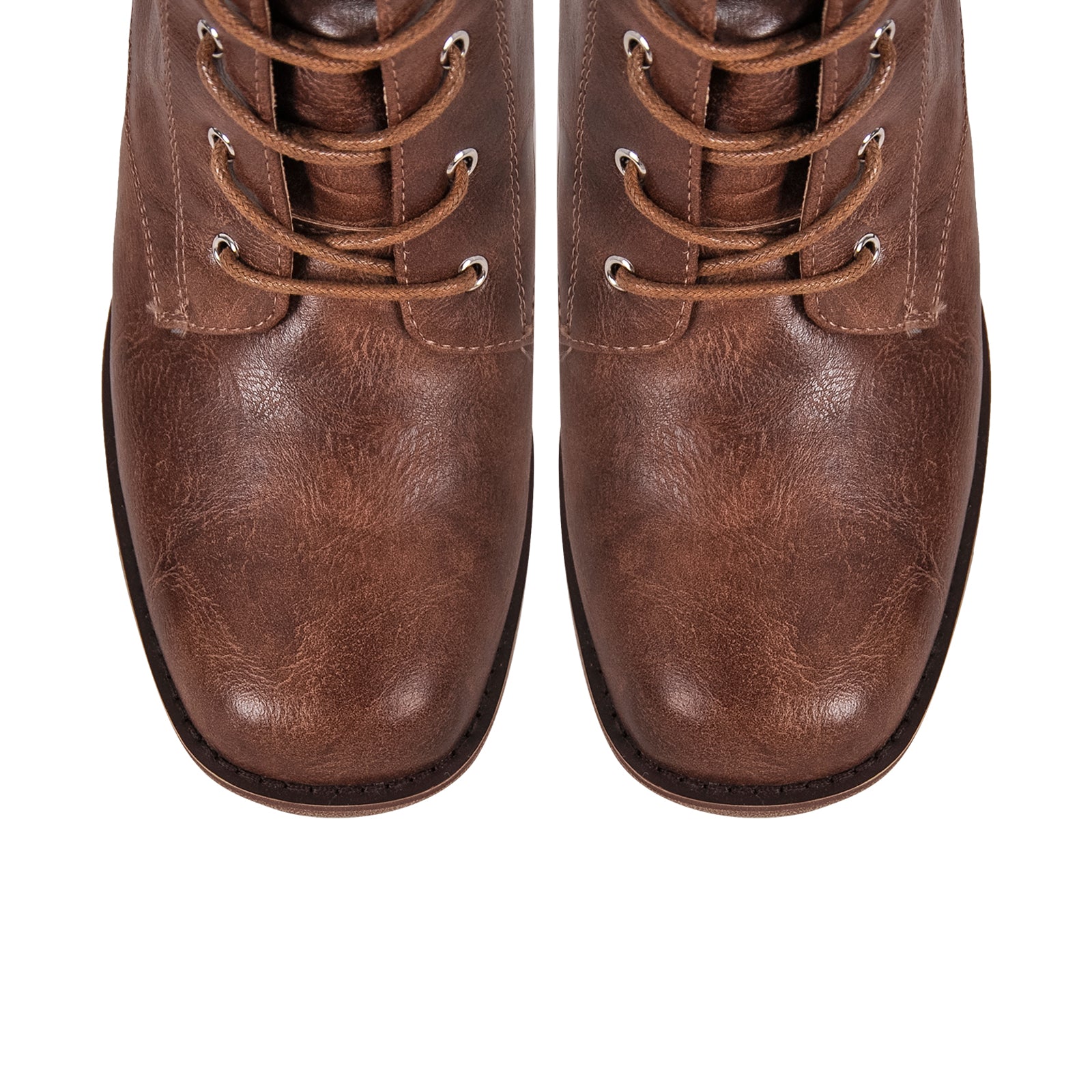Lace-up Mid-calf Boot - Onlymaker