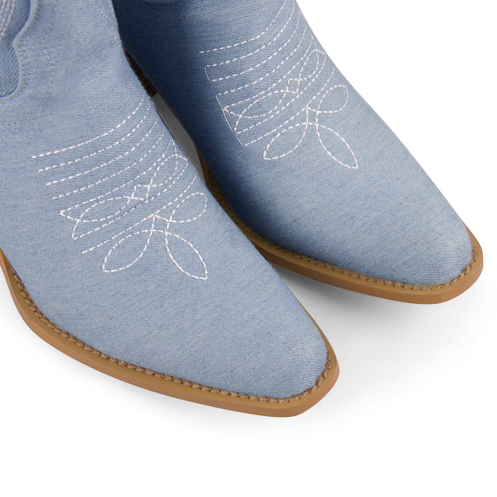 Embroidery Mid-Calf Cowboy Boots - Onlymaker