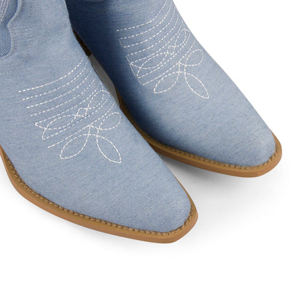Embroidery Mid-Calf Cowboy Boots - Onlymaker
