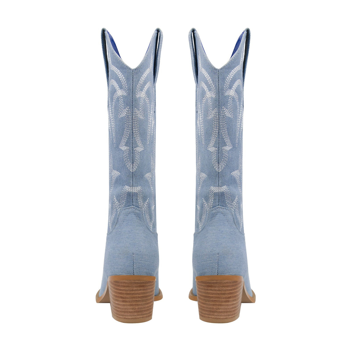 Embroidery Mid-Calf Cowboy Boots - Onlymaker