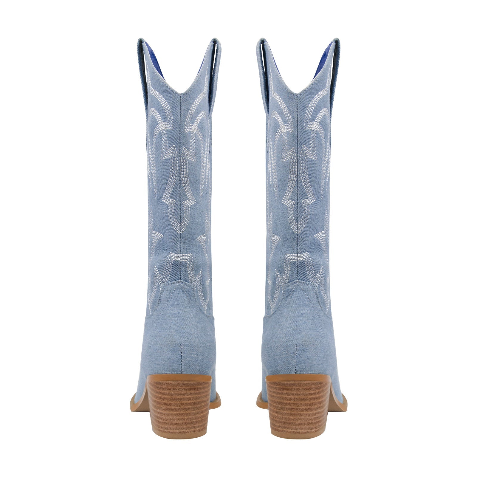 Embroidery Mid-Calf Cowboy Boots - Onlymaker
