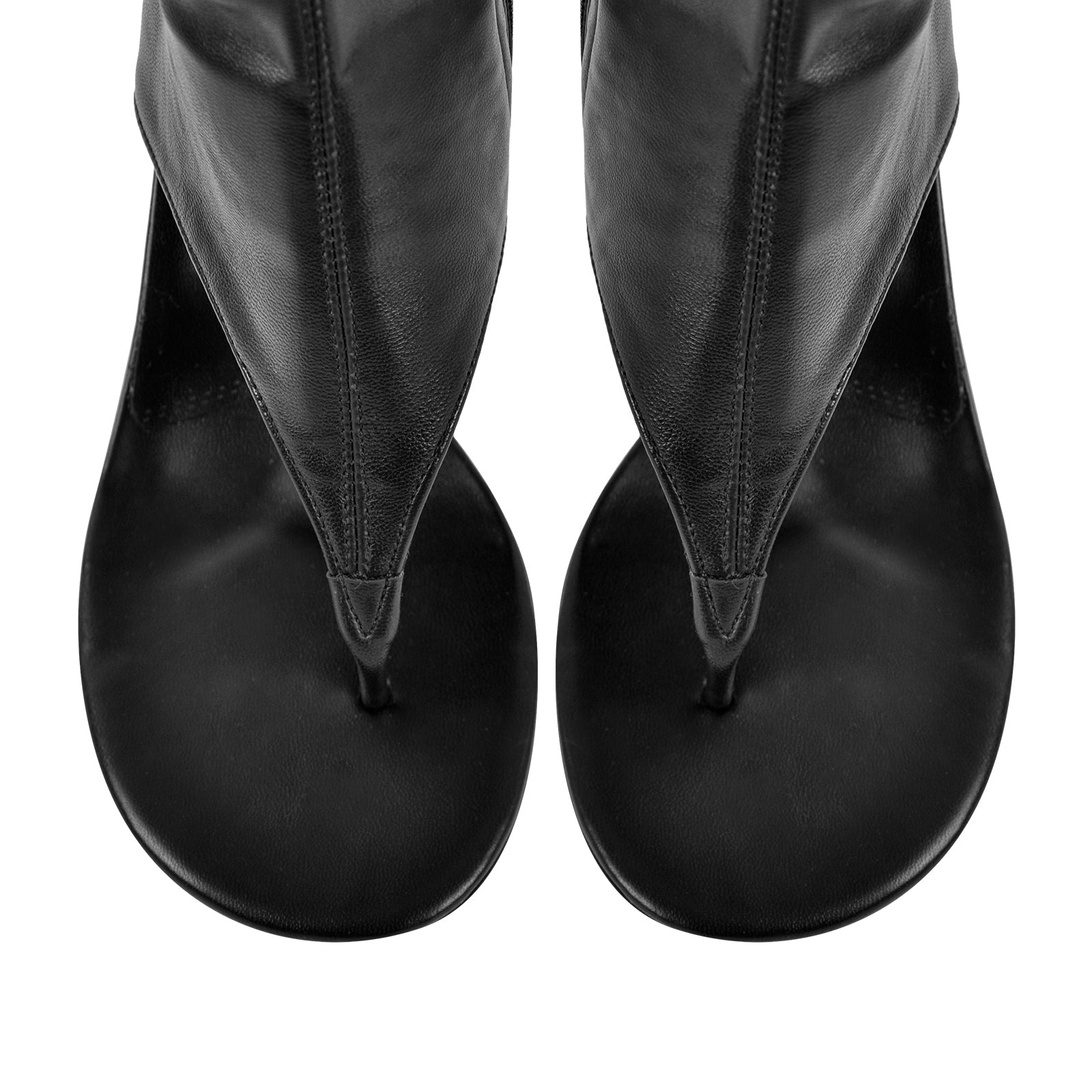 Thong Round Toe Mid-Calf Bootie Sandals - Onlymaker