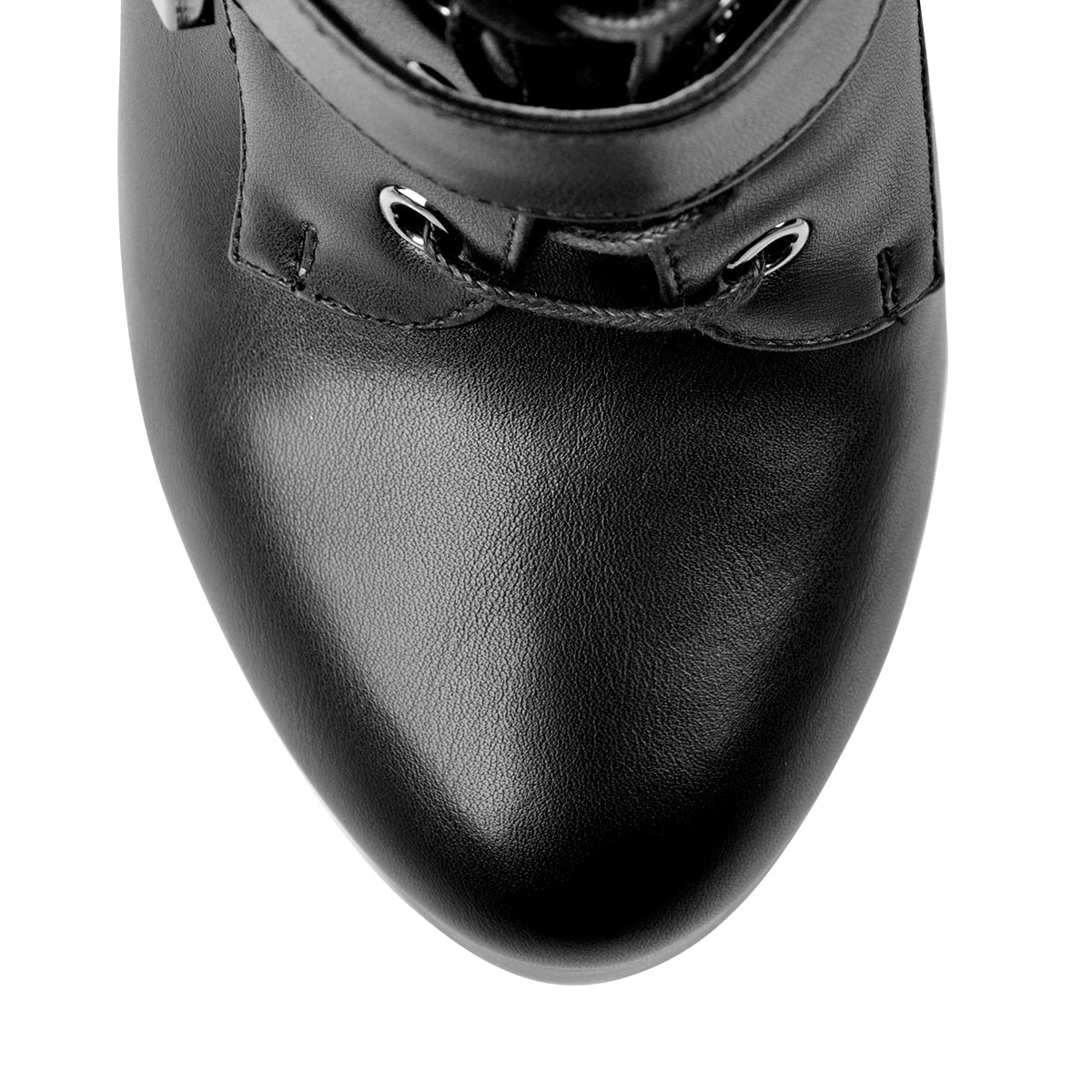 Punk Buckle Strap Platform High Heels Ankle Boots - Onlymaker