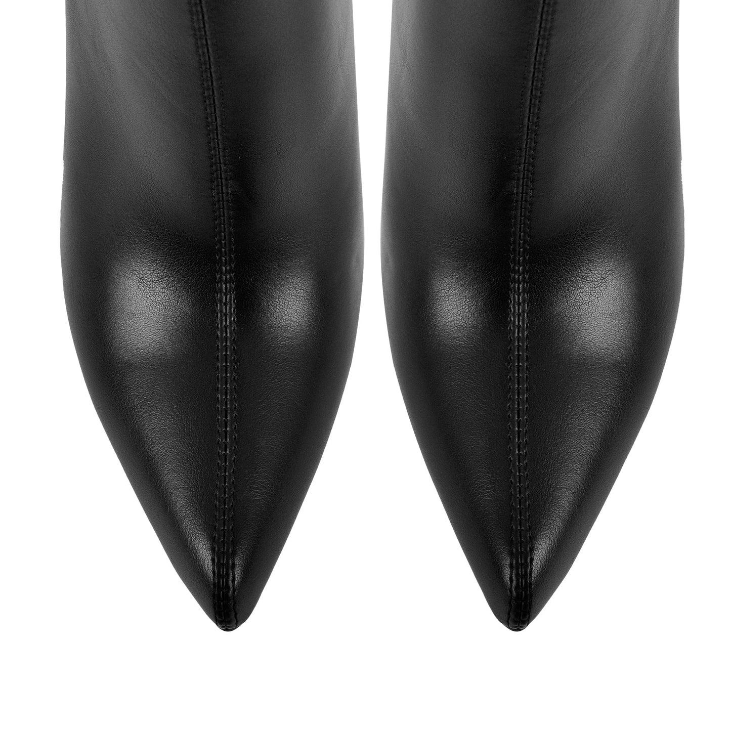 Pointed Toe Pleated Stiletto Mid-Calf Boots - Onlymaker