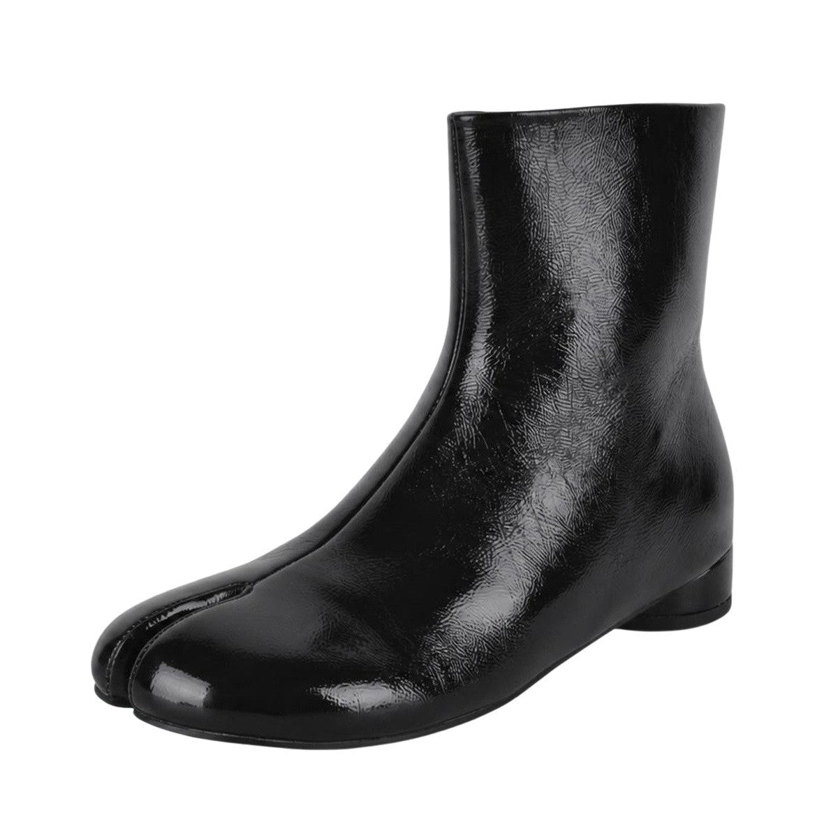 Round Toe Tabi Round Heel Flat Ankle Boots - Onlymaker