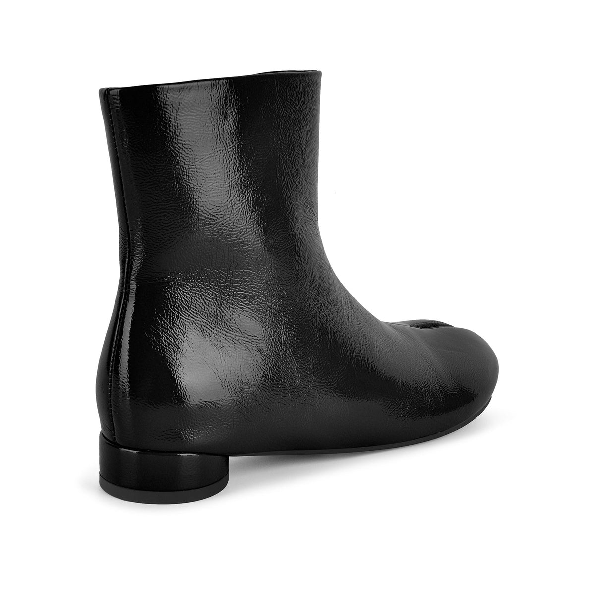 Round Toe Tabi Round Heel Flat Ankle Boots - Onlymaker