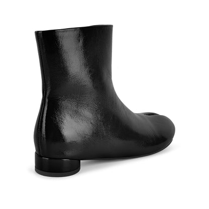 Round Toe Tabi Round Heel Flat Ankle Boots - Onlymaker