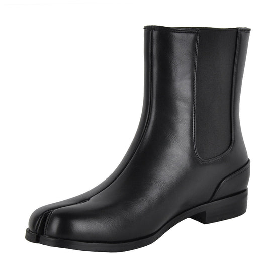 Round Toe Tabi Chelsea Flat Ankle Boots - Onlymaker