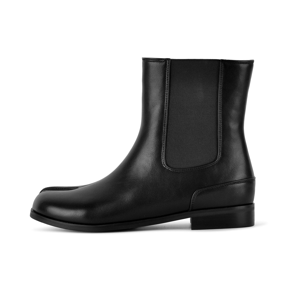Round Toe Tabi Chelsea Flat Ankle Boots - Onlymaker