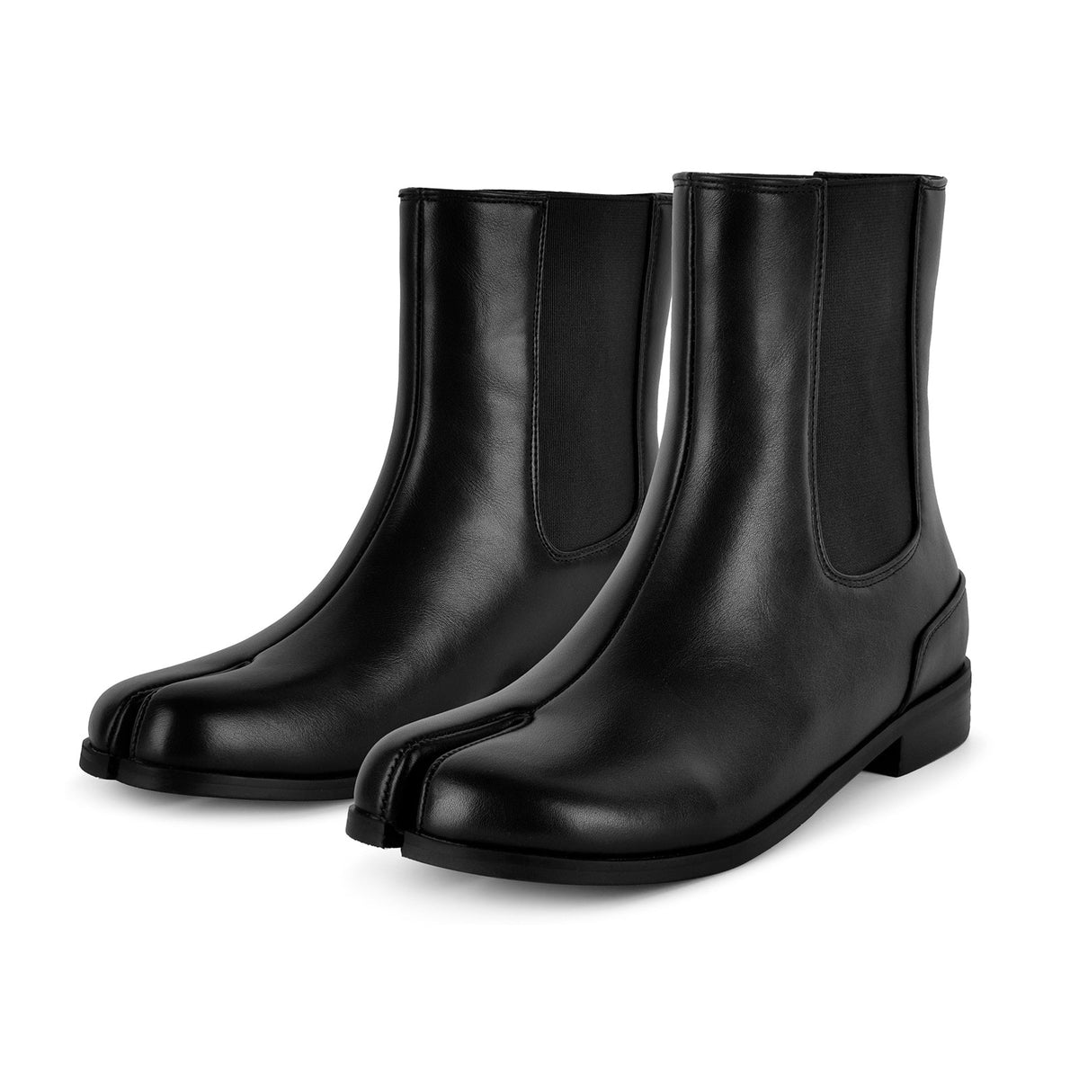 Round Toe Tabi Chelsea Flat Ankle Boots - Onlymaker