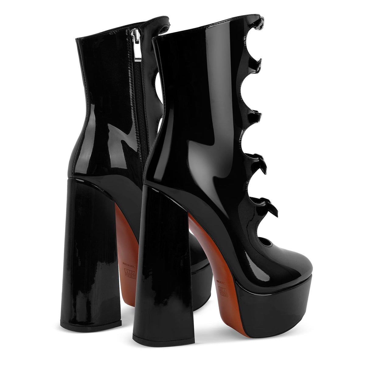 Platform Multi Buckle Strap Ankle Boots - Onlymaker