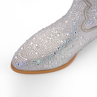 Rhinestone Cowboy Western Boots - Onlymaker