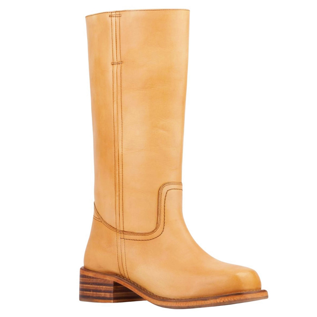 Square Toe Chunky Heel Knee High Boots - Onlymaker