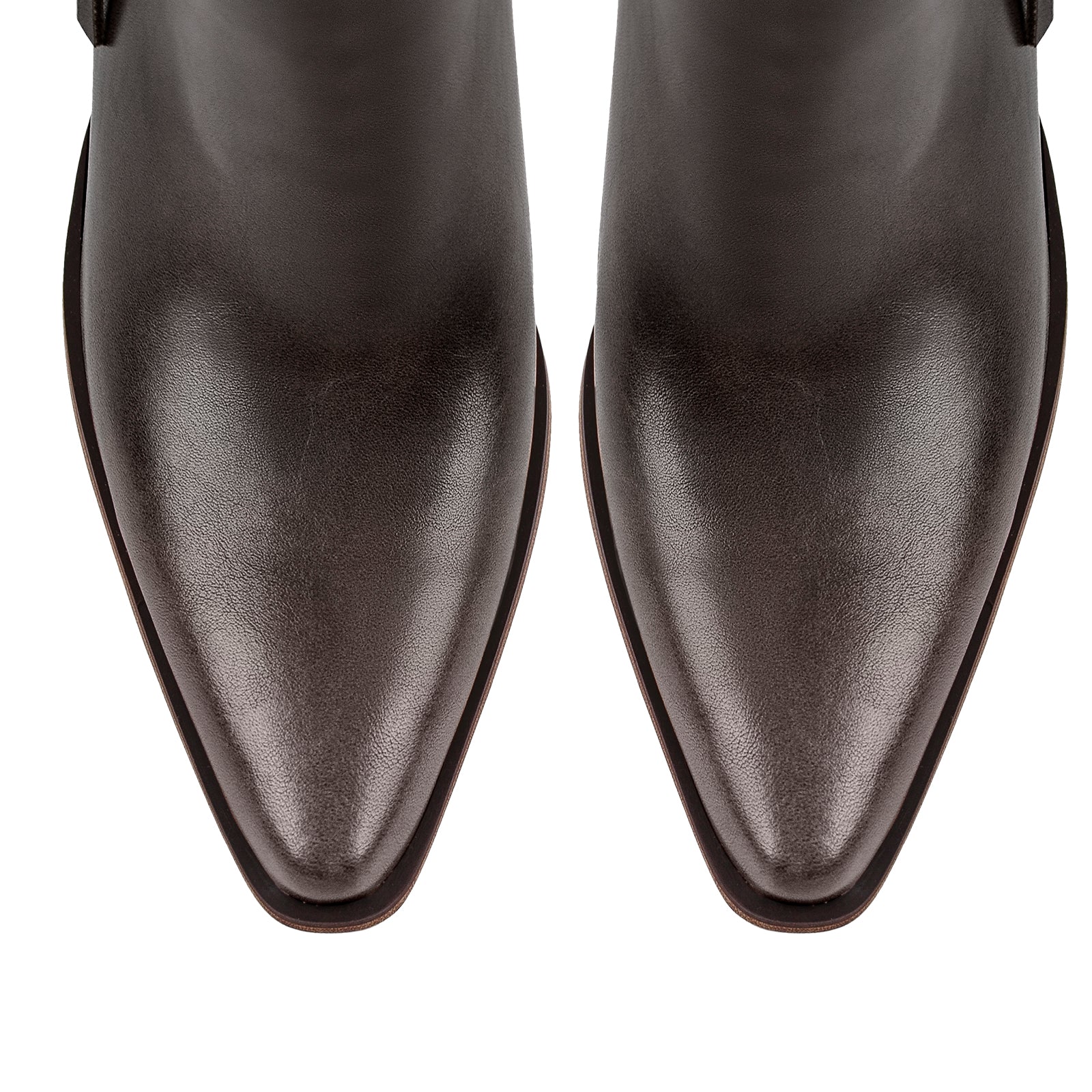 Pointed Toe Chunky Heel Zipper Ankle Booties - Onlymaker