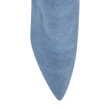 Denim Pointed Toe High Stiletto Over The Knee Boots - Onlymaker