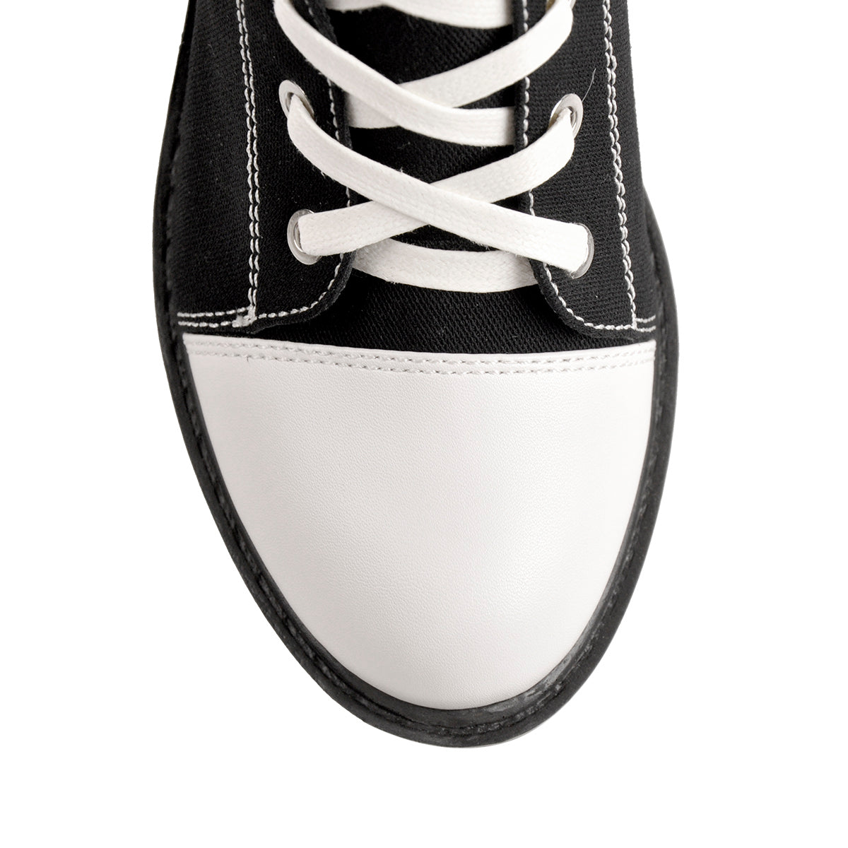 Platform Lace Up Canvas Boots - Onlymaker
