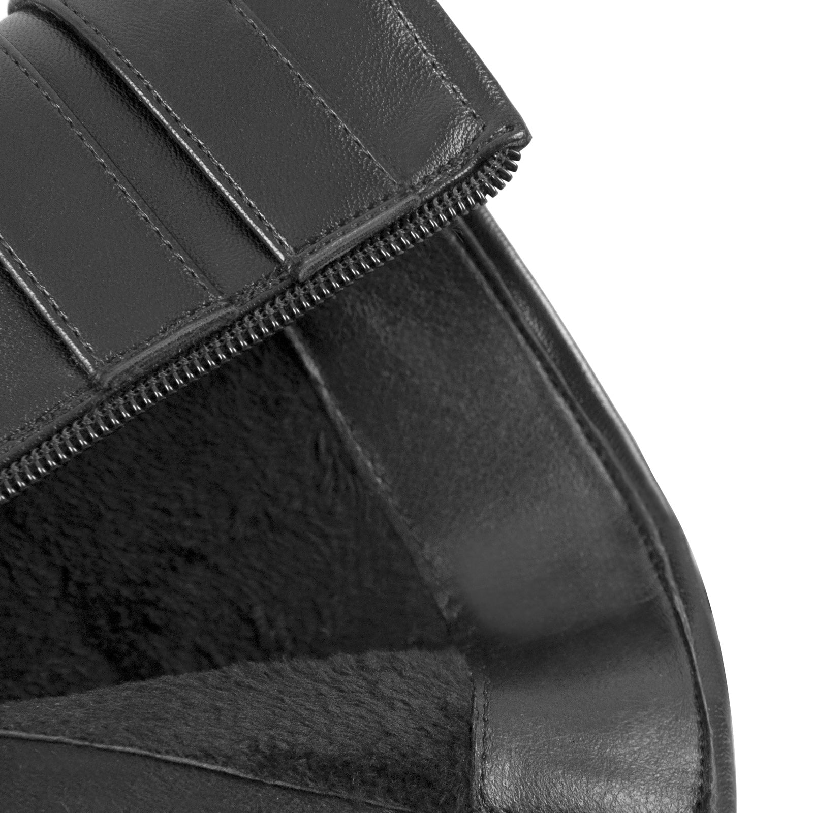 Platform Chunky High Heels Buckle Zip Ankle Boots - Onlymaker