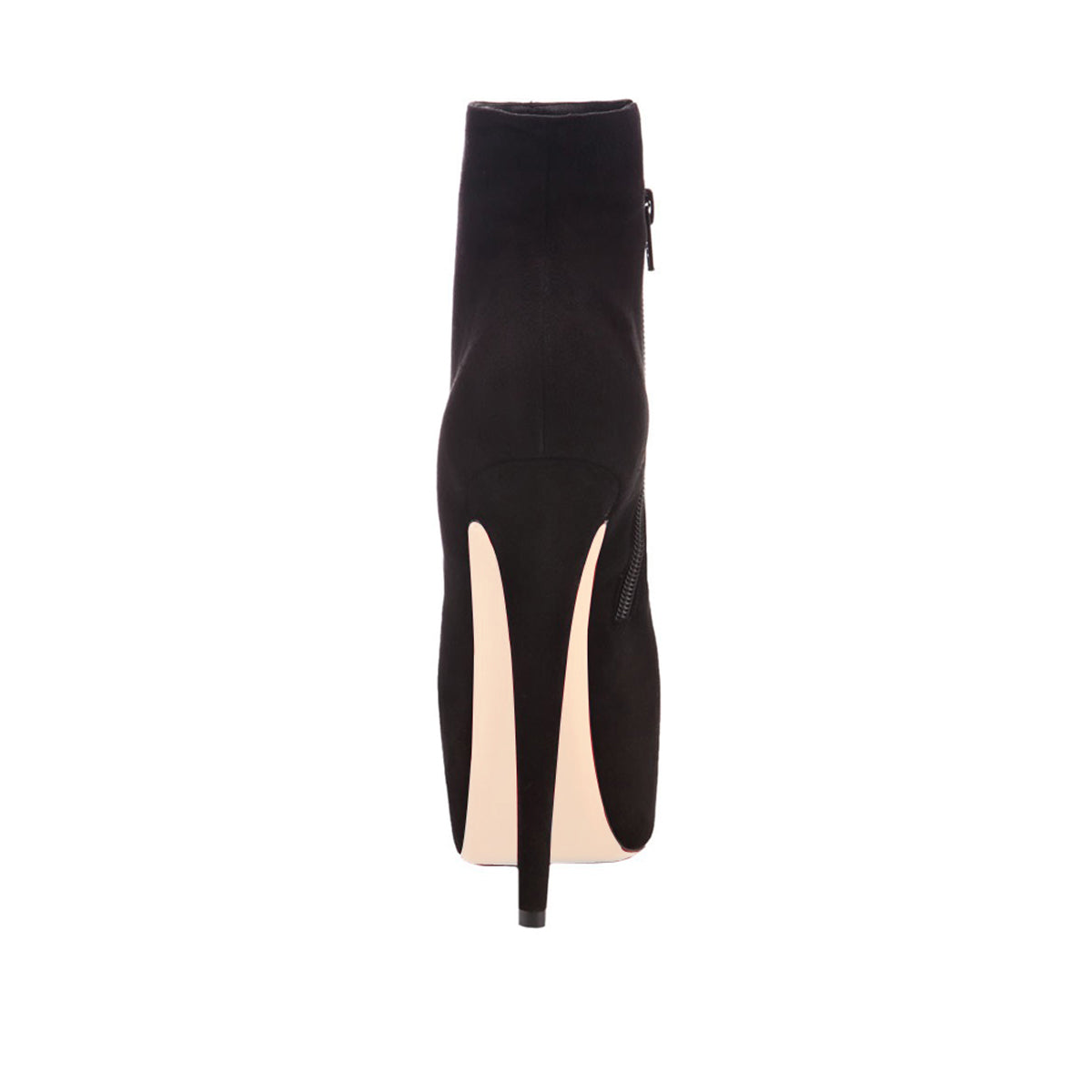 Round Toe Side Zipper Slim Ankle Boots - Onlymaker