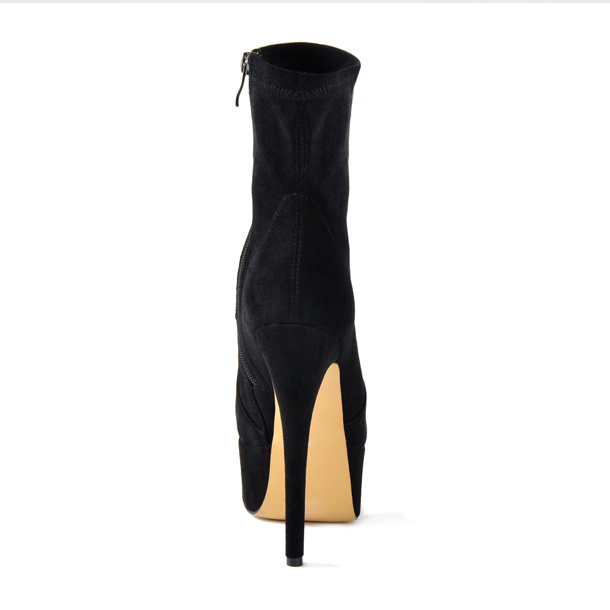 Lycra Stretch Platform Stiletto High Heel Ankle Boots - Onlymaker