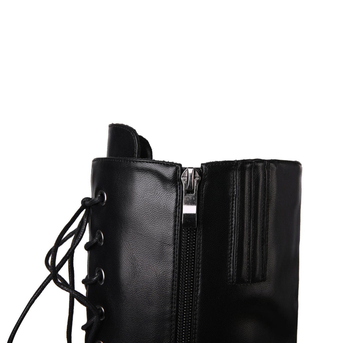 Platform Lace-Up Knee High Boot - Onlymaker