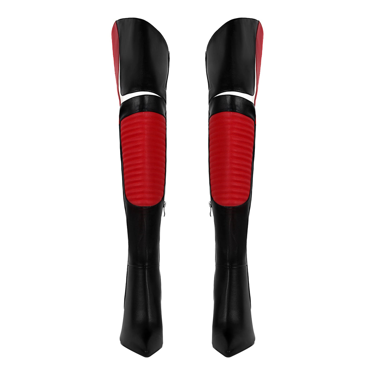 Pointed Toe Color-coordinated Stiletto Over the Knee Boots - Onlymaker