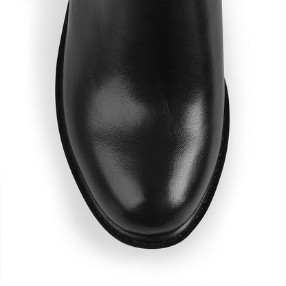 Round Toe Platform Chelsea Boots - Onlymaker