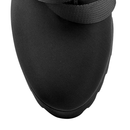 Platform Round Toe Zipper Strap Chunky High Heels Ankle Boots - Onlymaker