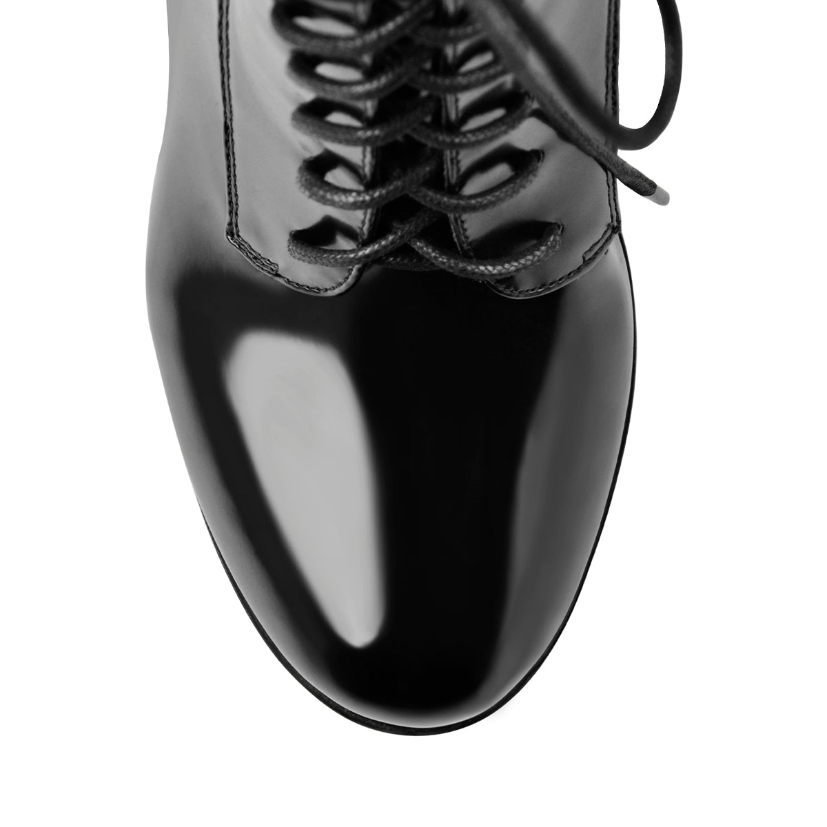 Lace Up Platform Round Toe Chunky Heels Ankle Boots - Onlymaker