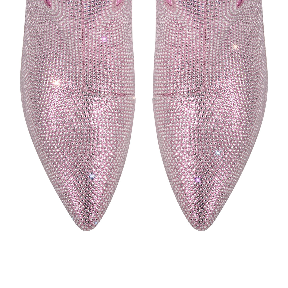 Pointed Toe Stiletto Rhinestone Over The Knee Boots - Onlymaker