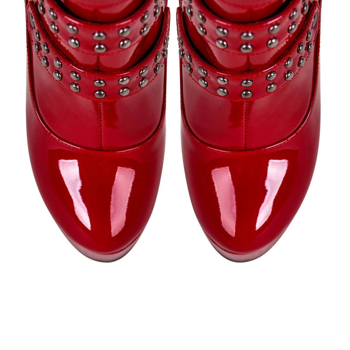 Buckles Round Toe Stilettos Over The Knee Platform Boots - Onlymaker