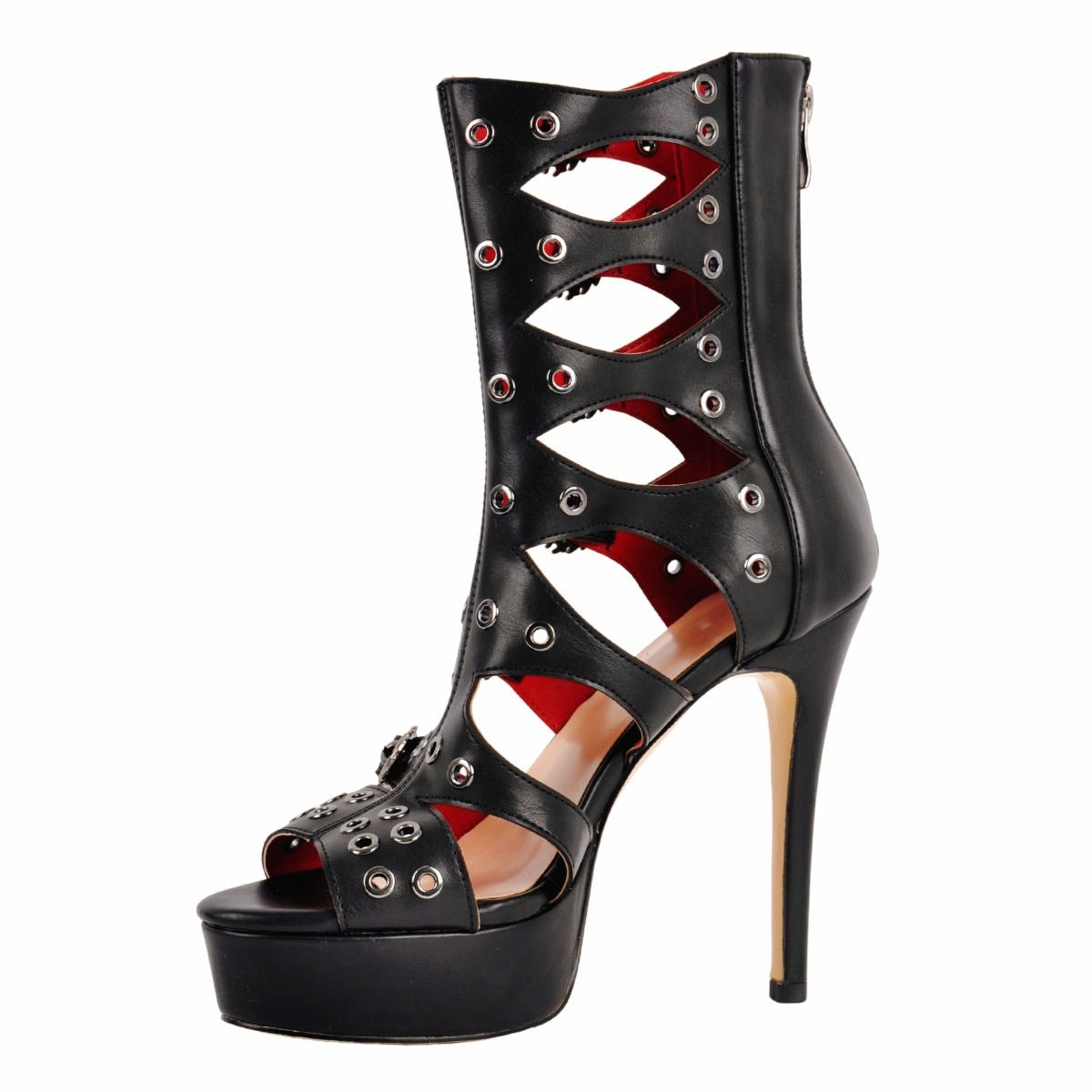Round Toe Platform Metal Buckle Sandals - Onlymaker
