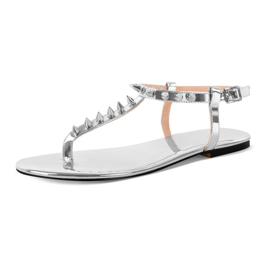 Studded Clip-On Toe Slippers - Onlymaker