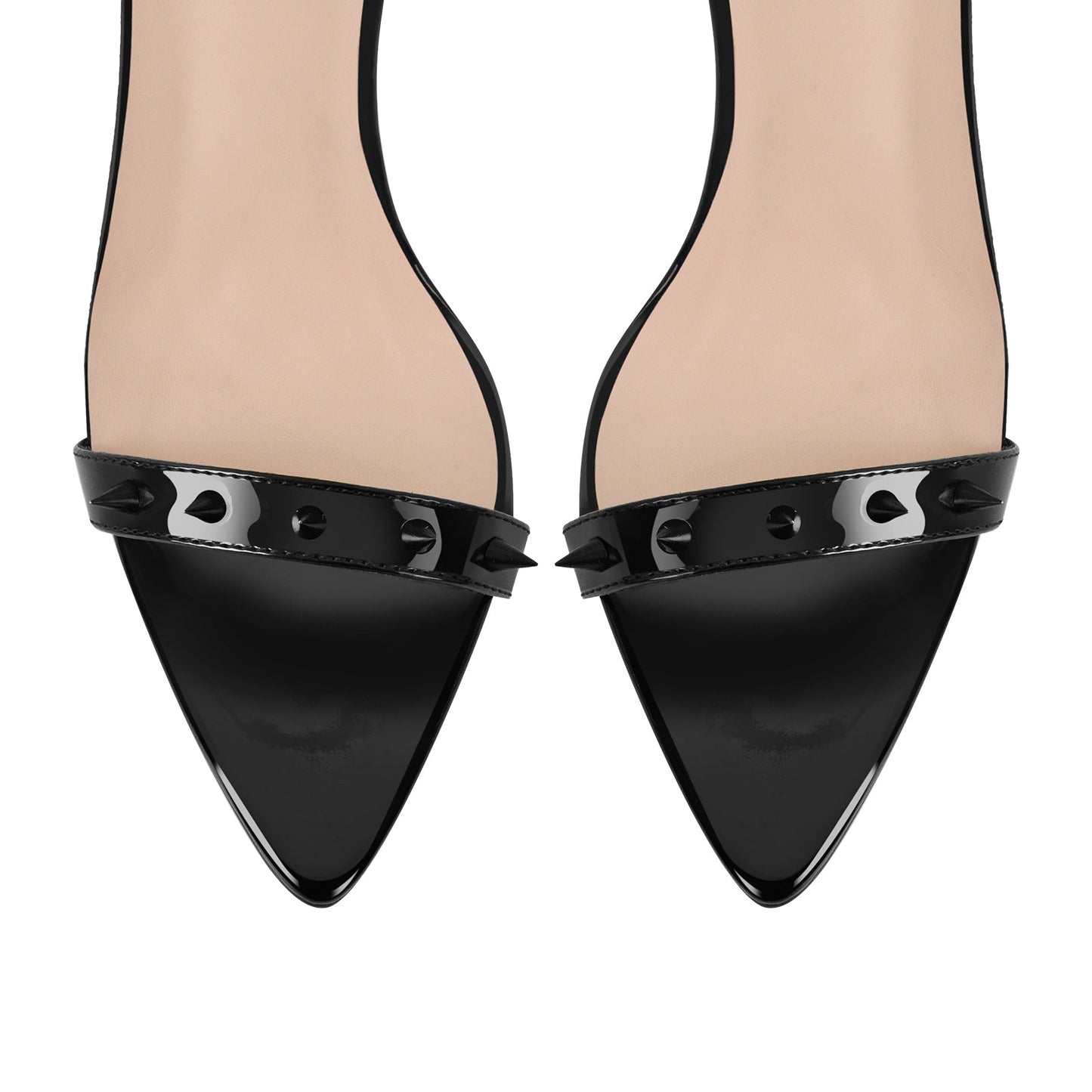 Rivet Ankle Strap High Heel Sandals - Onlymaker