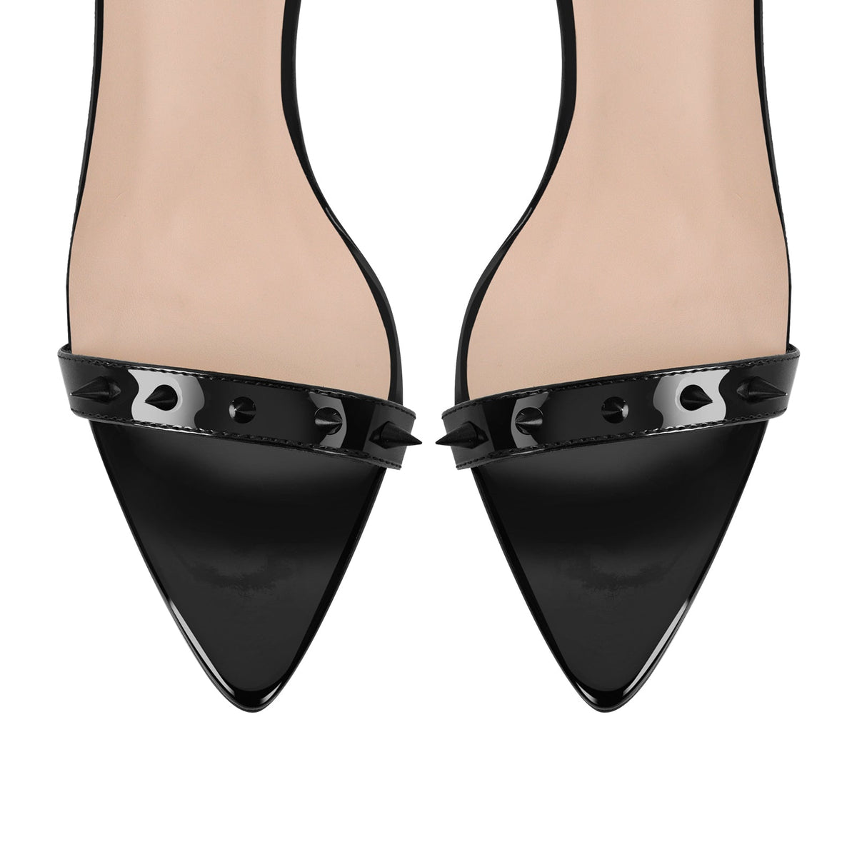 Rivet Ankle Strap High Heel Sandals - Onlymaker
