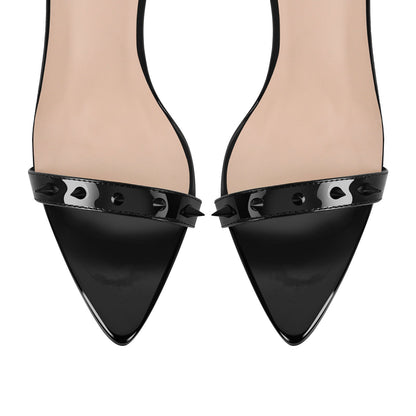 Rivet Ankle Strap High Heel Sandals - Onlymaker