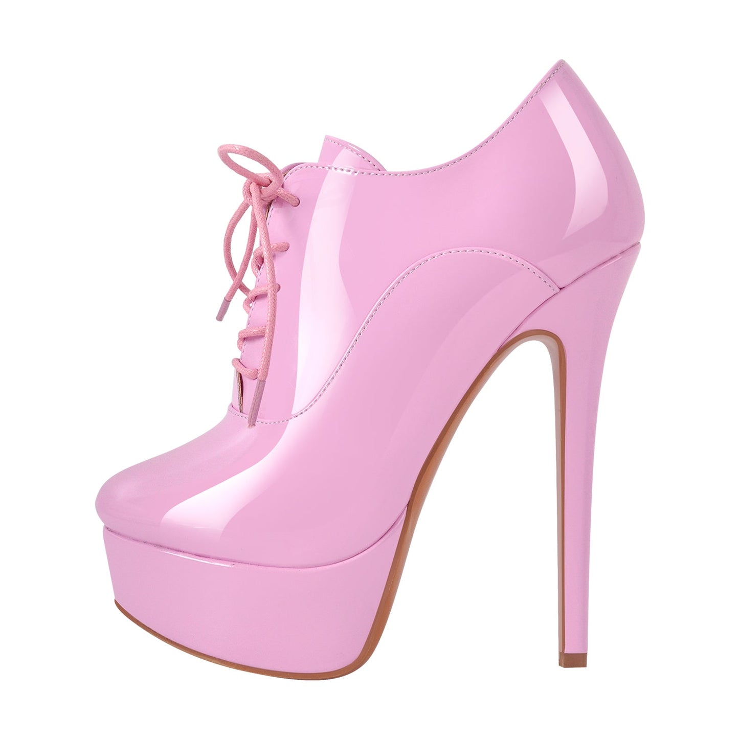 Platform Lace-up Stiletto Ankle Boots - Onlymaker