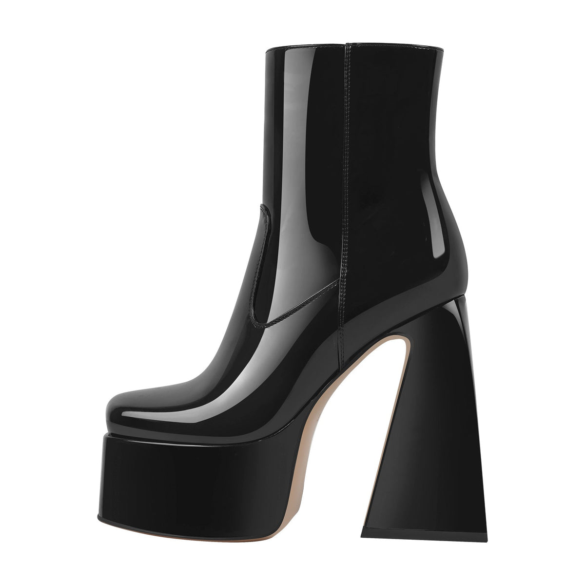 Platform Chunky High Heels Ankle Boots - Onlymaker